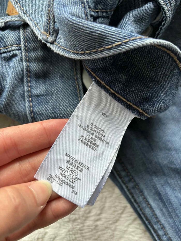 Jean Levi’s femme 550 Relaxed Fit W27 L27 S/36 bleu large ample mi taille - taille haute - photo numéro 9