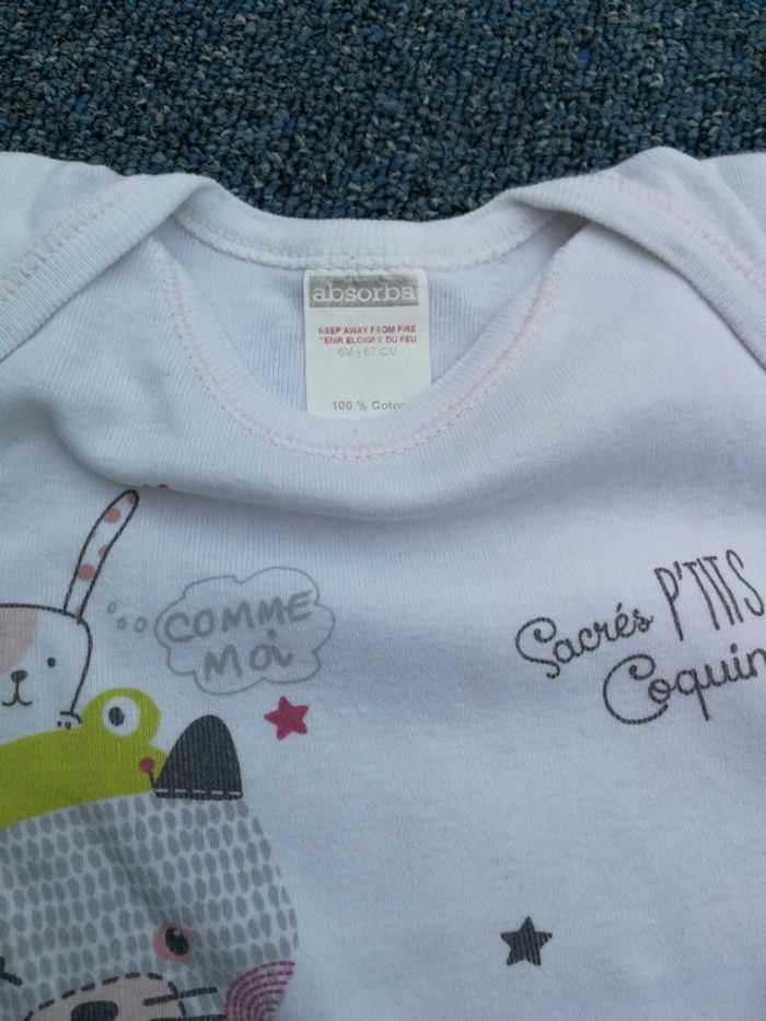 Lot de 3 body MC absorba 6M - photo numéro 5