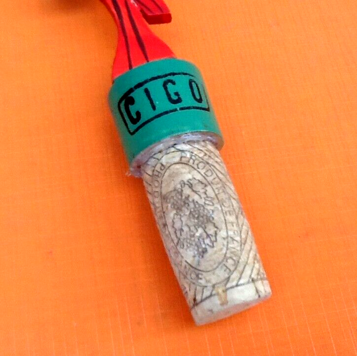 Ancien bouchon de bouteille CIGO Cigogne Bois - photo numéro 6
