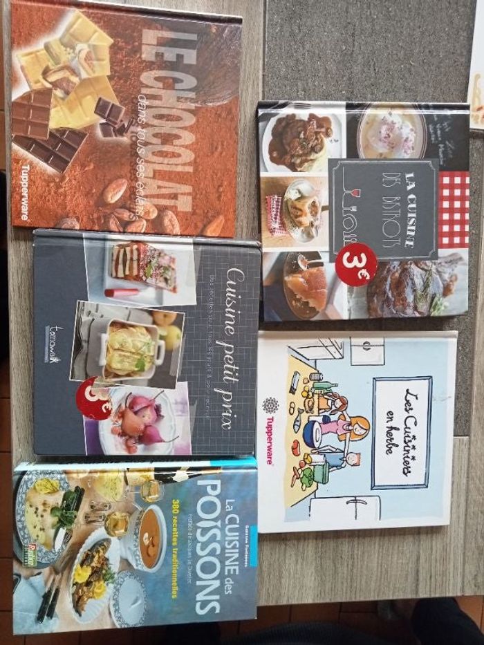 Lot 5 livres de cuisine
