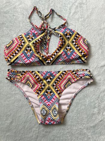 Maillot de bain 2 pièces imprimé ethnique 38