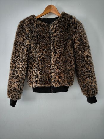 Veste en fausse fourrure léopard- Taille 34/36