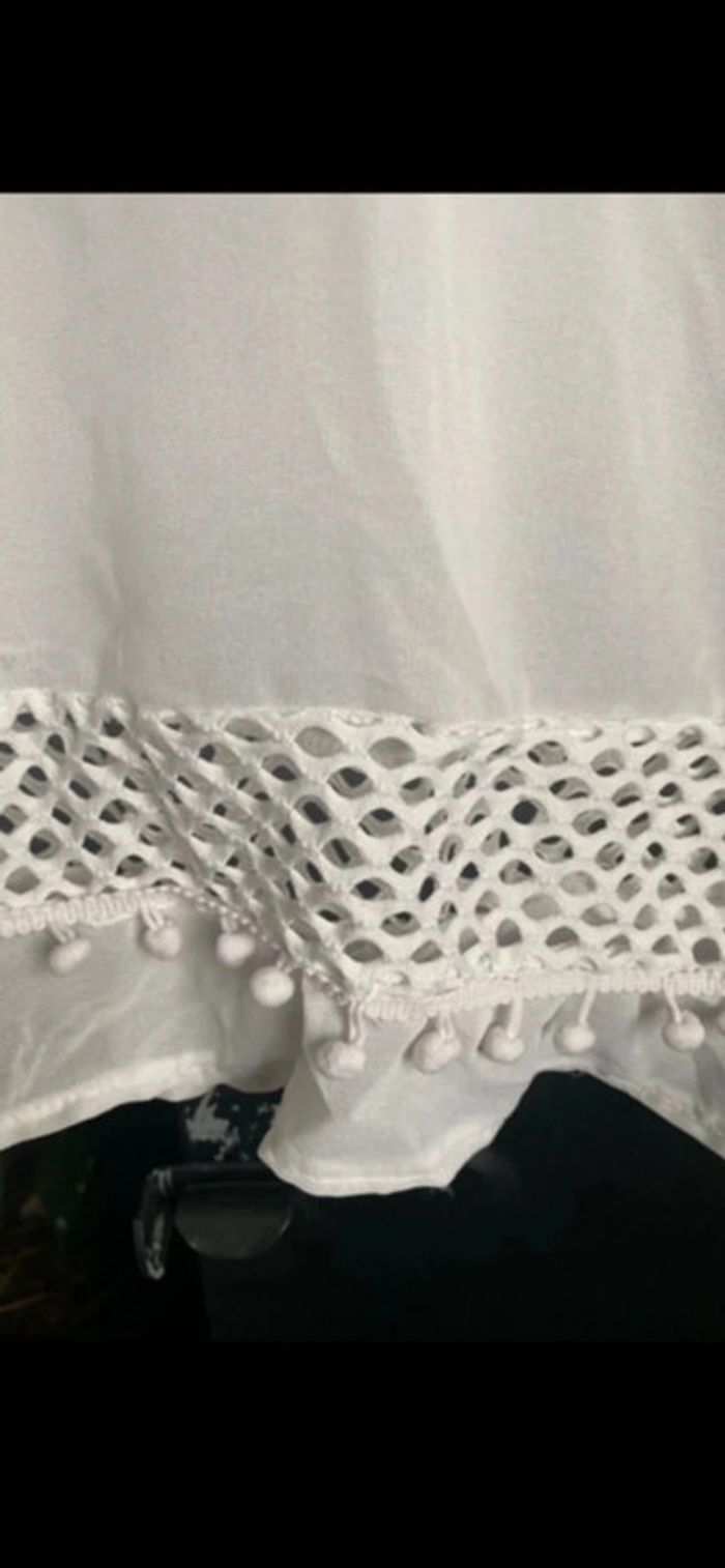 Chemisier blanc ajouré, taille XL - photo numéro 8