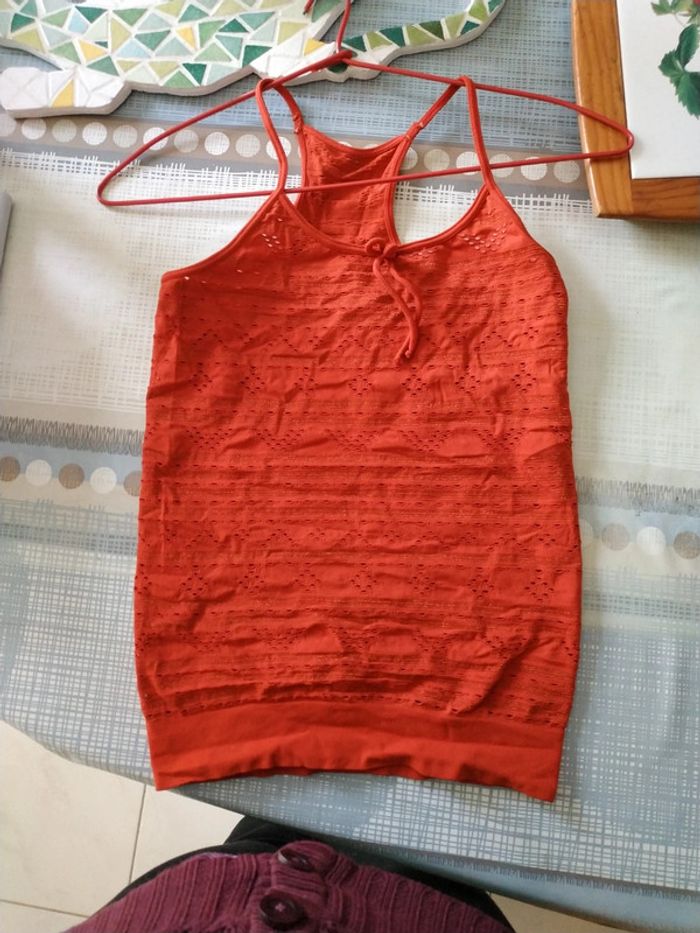 Debardeur irisé scintillant golden lady 36