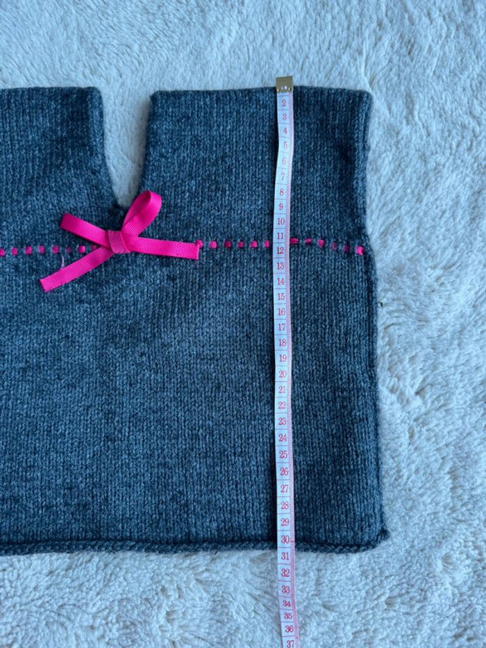 👚Pull en laine sans manche - bébé fille - très bon état - fait mains - photo numéro 3
