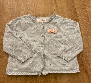 Gilet gris fille 6M