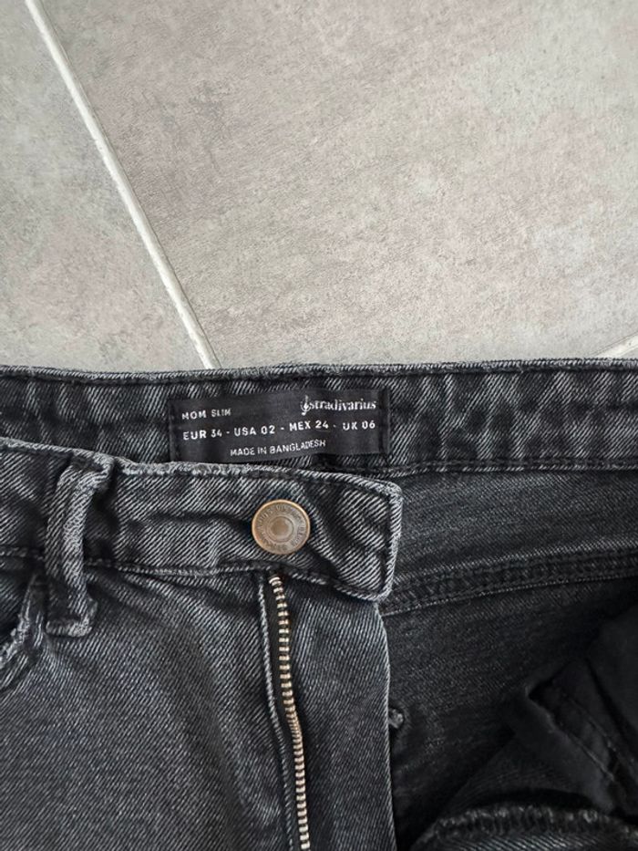 Jean mom slim noir Stradivarius - photo numéro 5