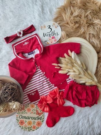 Ensemble complet 5 pièces sergent major fille 3 mois 🎀