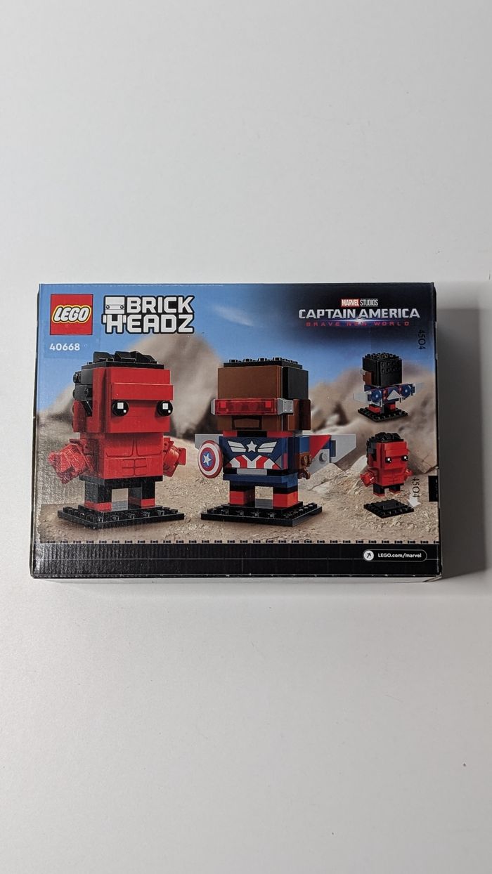 [Lego] Set Brickheadz Marvel Captain America&Red Hulk 40668 - photo numéro 2