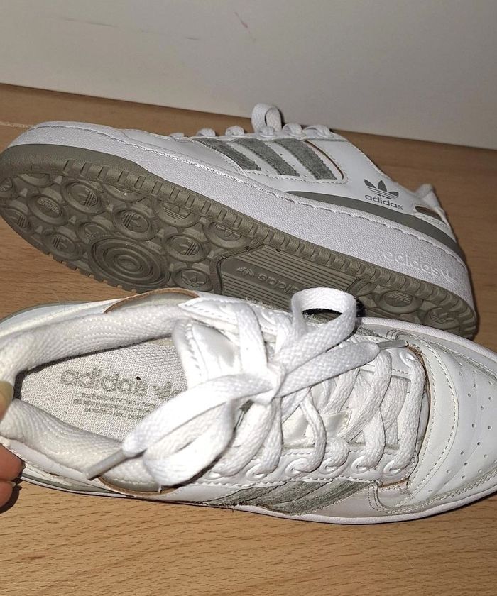 Adidas forum low cuir blanc t.36 2/3- UK 4 - photo numéro 7