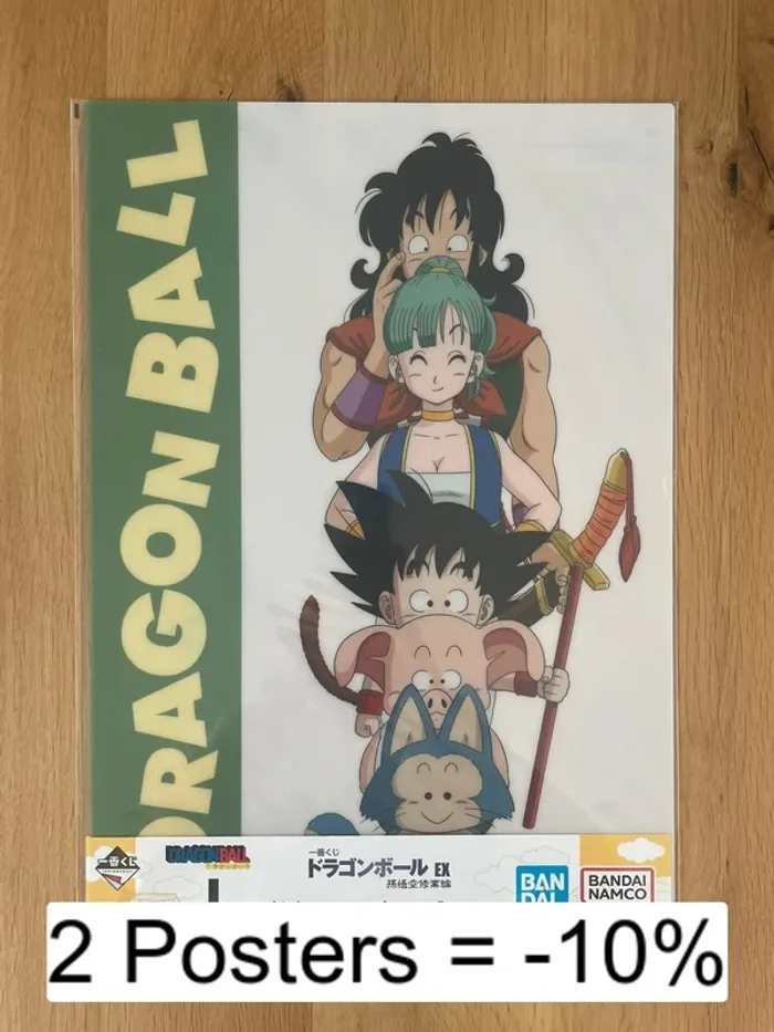 Dragon Ball – Poster A3 Yamcha, Bulma, Son Goku, Oolong & Puar – Ichiban Kuji EX