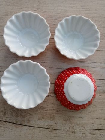 Lot de 4 coupelles mini moules à tarte - Céramique