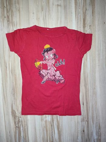 T Shirt 6 ans rouge Betty Boop