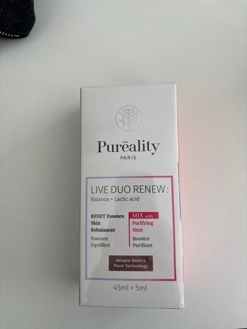 Titre : Pureality Live Duo Renew – Essence + Booster Purifiant (neuf)
