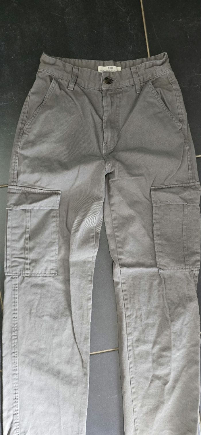 Jean stradivarius taille 34 gris - photo numéro 2