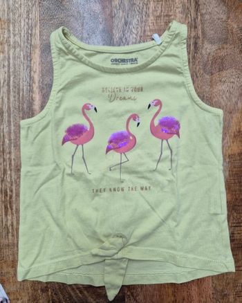 Débardeur sans manche flamand rose 4 ans