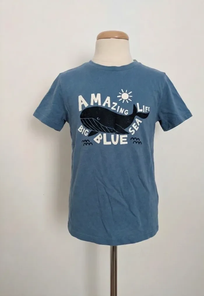 T-shirt Bleu "Amazing Life" Baleine - Tape à l'Oeil (TAO) - 6 Ans