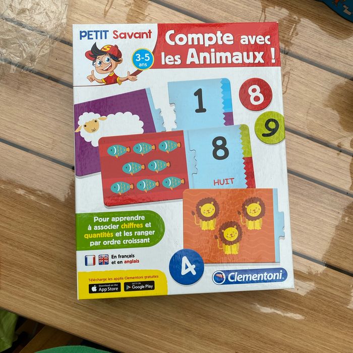 Puzzle apprendre à compter en français et anglais
