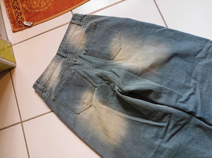 Simili Jeans femme bleu clair jambes larges Dazy - photo numéro 13