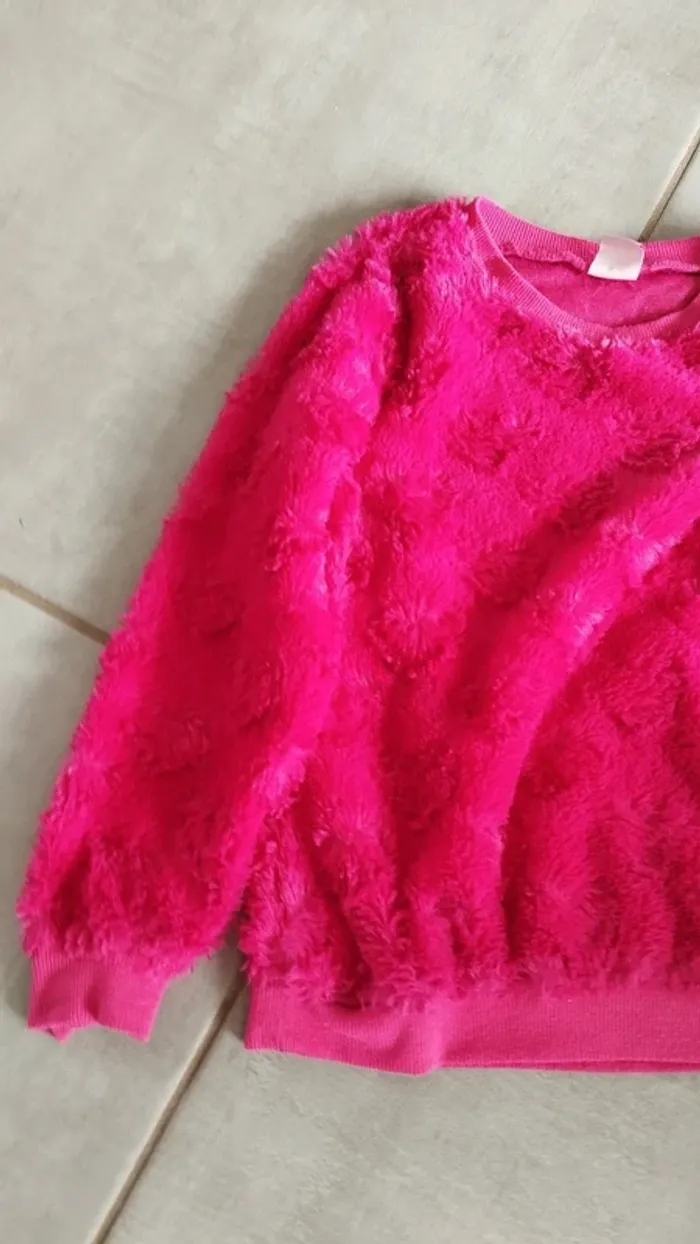 Pull doux rose taille 10 ans fille - photo numéro 6