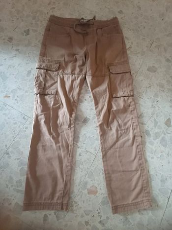 Pantalon jeans cargo beige 10 ans