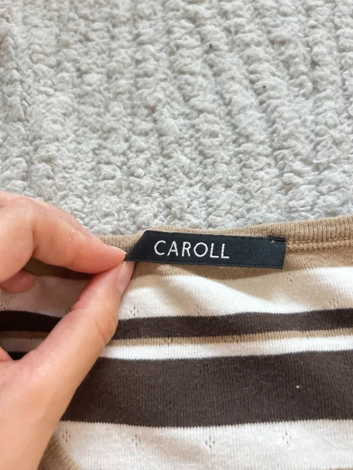Débardeur rayé vintage CAROLL 100% coton - Taille 38 (M) - photo numéro 5