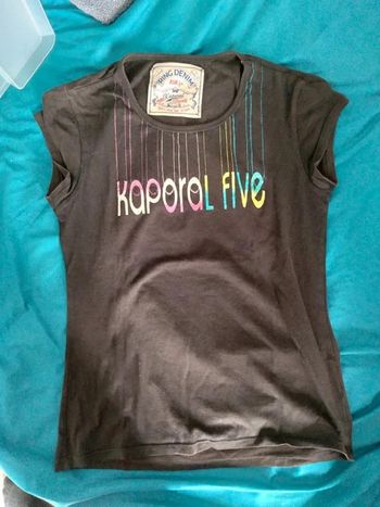 T-shirt noir Kaporal S