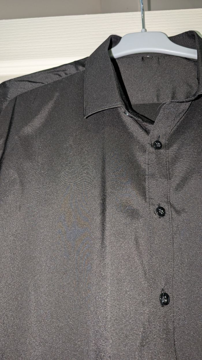 Chemise fluide marron foncé taille L - photo numéro 2