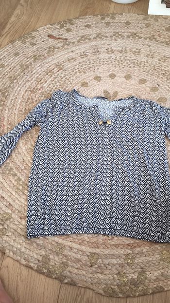 Chemisier écrue et bleu marine Xs