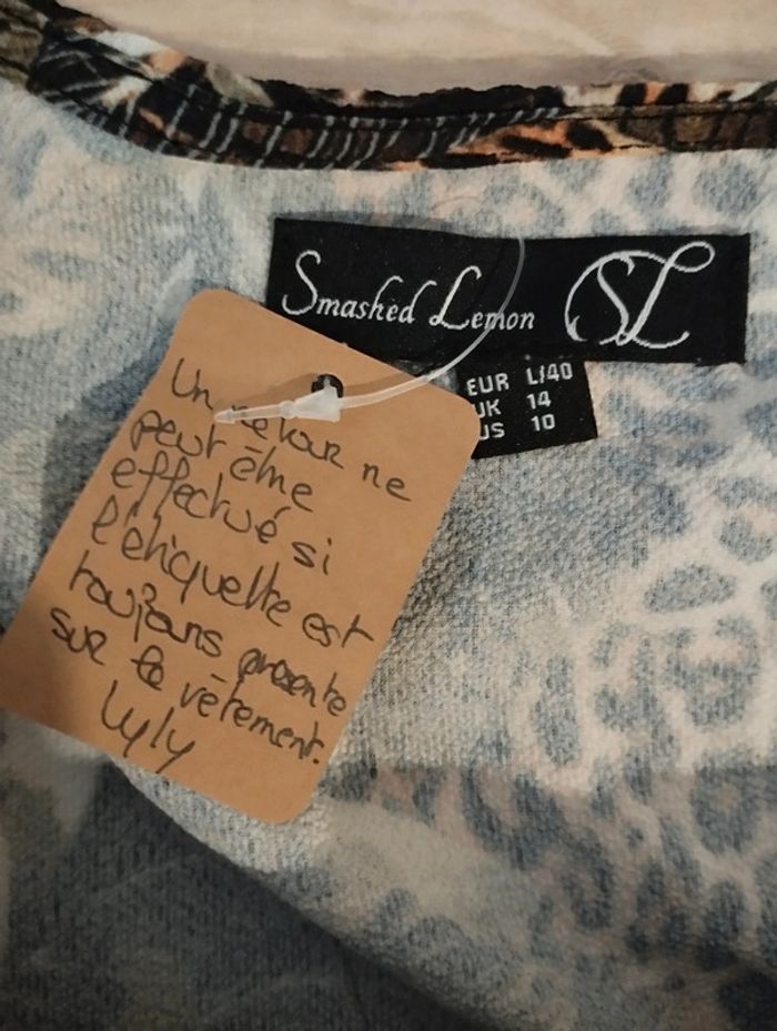 Blouse avec drapé Smash Lemon taille 40 - photo numéro 12
