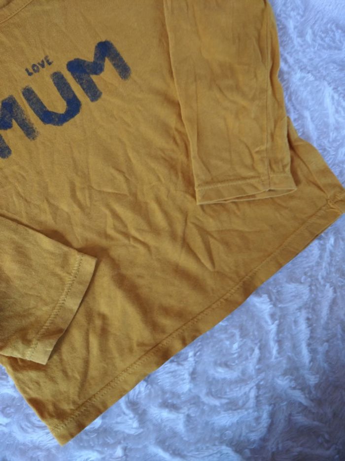 Tee shirt chemise manches longues Garçon 24 mois Love Mum Maman Kiabi 100% coton - photo numéro 6