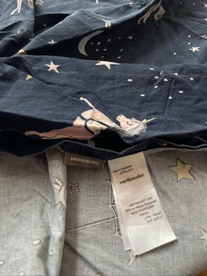 Drap housse licorne lit évolutif verbaudet q ses à - photo numéro 3