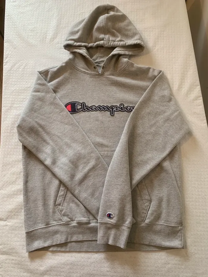 Sweat à capuche Champion Gris - Un classique indémodable - photo numéro 5