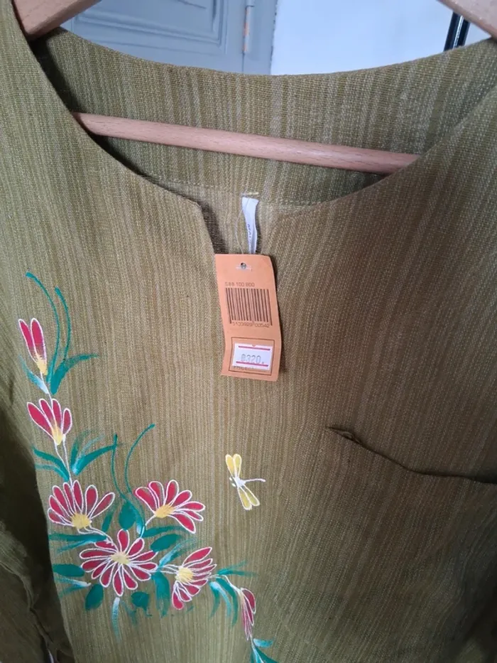 Blouse bohème en coton - Neuve - photo numéro 2