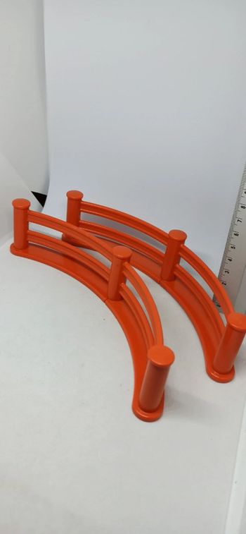 4 barrières marron clair playmobil 123