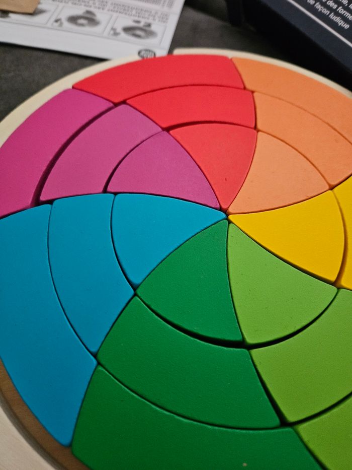 Jeu emboitement arc en ciel cercle - photo numéro 2
