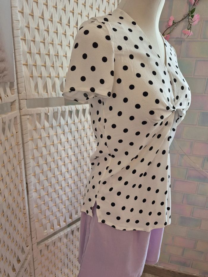 💕joli top polka dot rétro Karl marc John femme TS / 36💕 - photo numéro 8