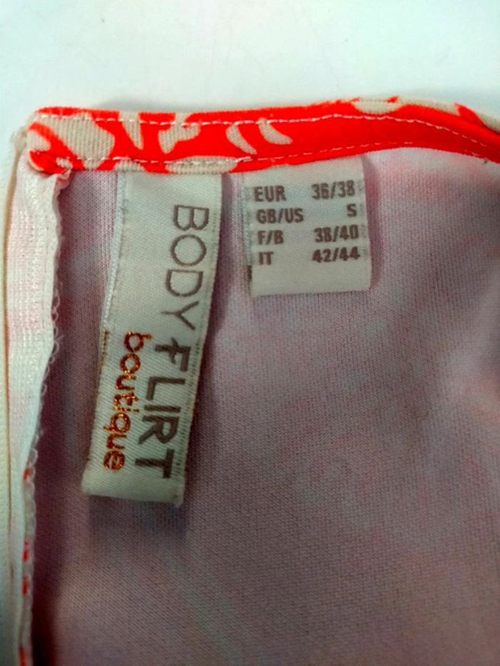 Robe orange & crème à motifs baroques – Bodyflirt Boutique – T. 36/38 (S) - photo numéro 12