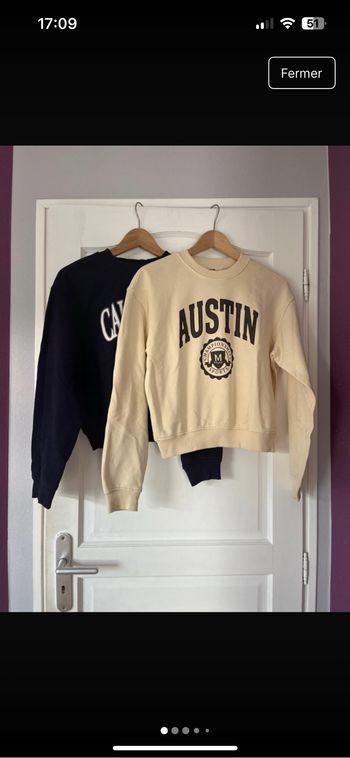 Lot 2 sweats femme - H&M Divided - Taille S - Comme neufs