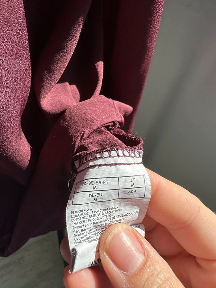 Blouse bordeaux - photo numéro 3