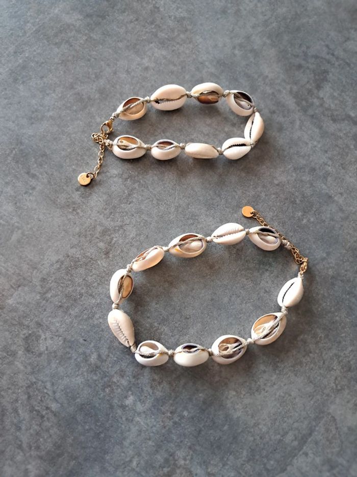 Ensemble assorti bracelet chaîne de cheville