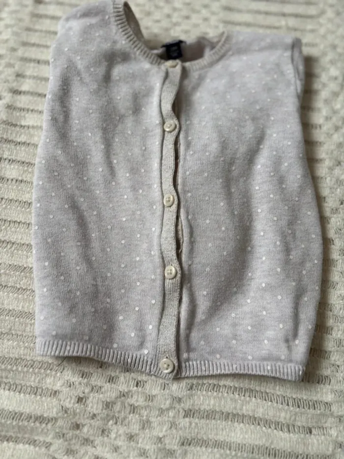 Cardigan fille beige 24 mois - photo numéro 5