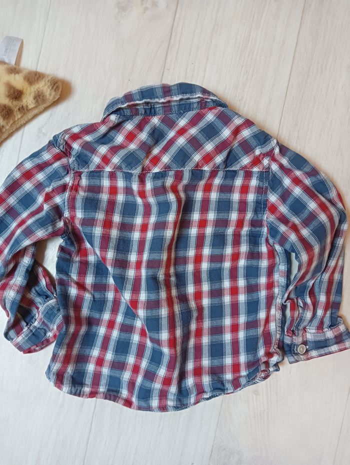 Chemise garçon à carreaux 86cm - photo numéro 6