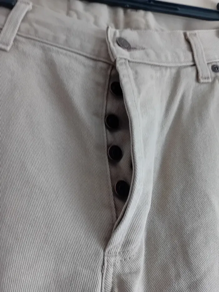 Jean à  boutons beige Maverick T44 - photo numéro 4