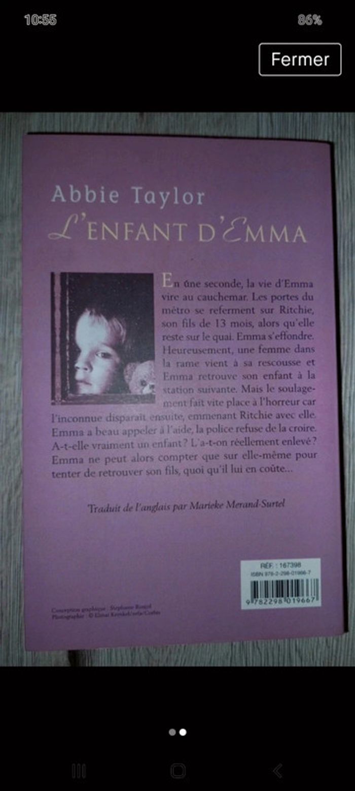 Livre L'enfant d'Emma - photo numéro 2