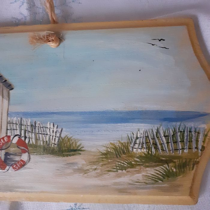 Pancarte décorative en bois *motif cabanes de plage - photo numéro 9