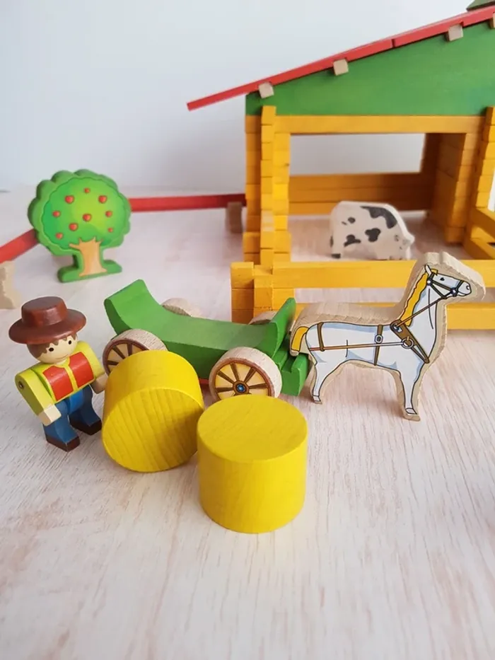 Jeu de construction La jolie ferme en bois Jeujura - photo numéro 7
