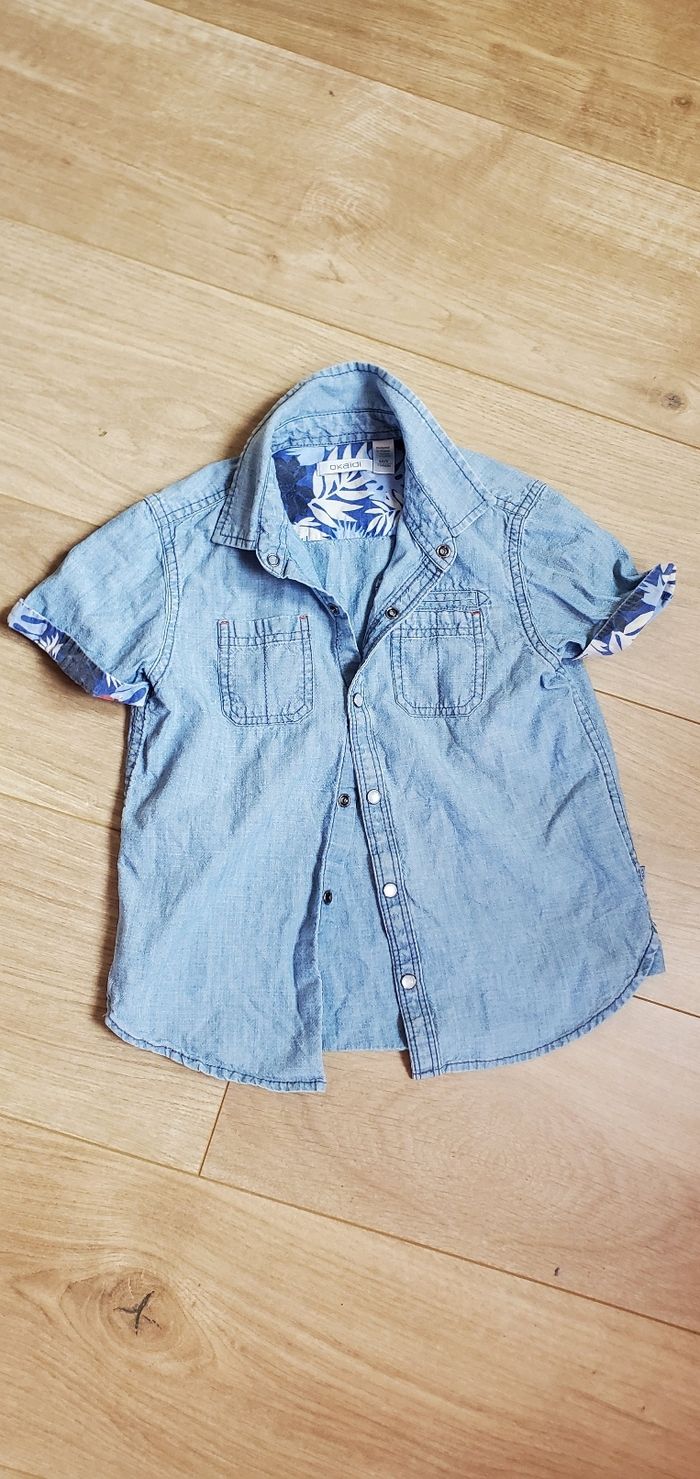 chemise en jean manches courtes  4 ans