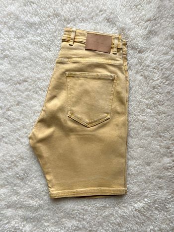 Bermuda en jean jaune moutarde Zara 40