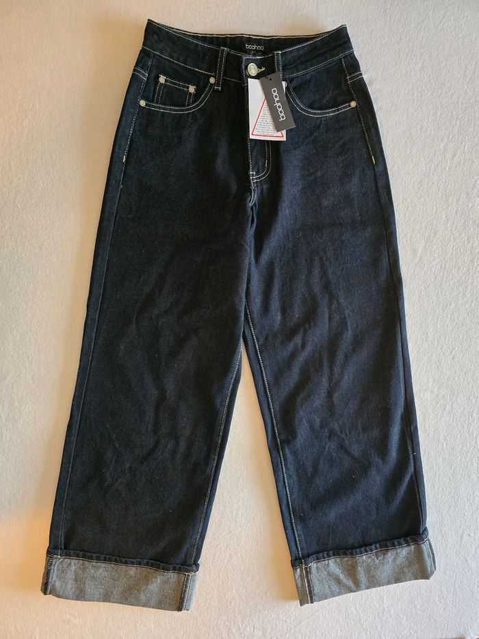 Jeans femme bleu foncé Boohoo - photo numéro 2